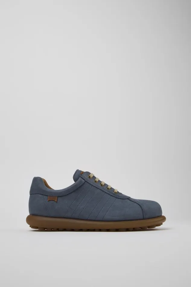 Men Camper Casual Shoes Pelotas Blue Nubuck Oxford Sneaker