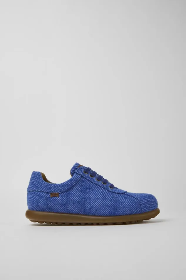 Men Camper Casual Shoes Pelotas Blue Wool Viscose And Leather Shoes Men Camper Casual Shoes Pelotas Blue Wool Viscose And Leather Shoes