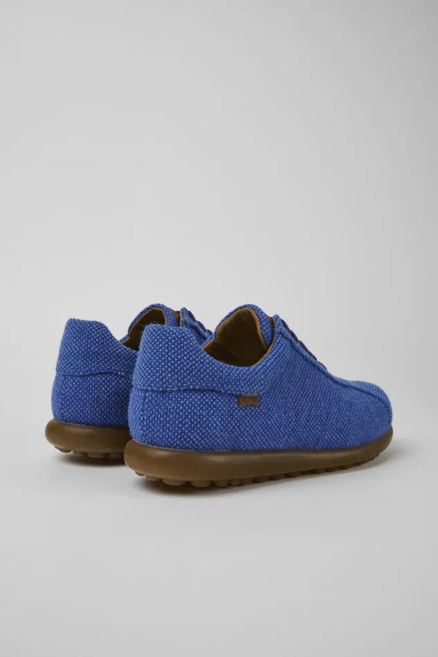 Men Camper Casual Shoes Pelotas Blue Wool Viscose And Leather Shoes Men Camper Casual Shoes Pelotas Blue Wool Viscose And Leather Shoes