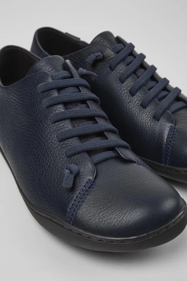 Men Camper Casual Shoes Peu Blue Leather Shoes