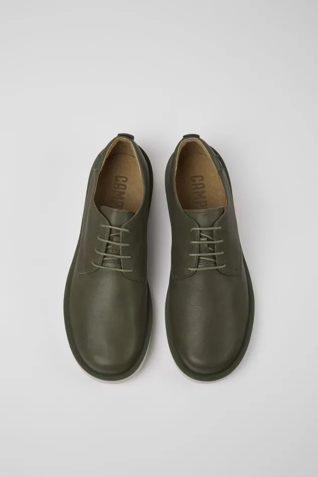 Men Camper Casual Shoes Wagon Green Leather Shoes Men Camper Casual Shoes Wagon Green Leather Shoes