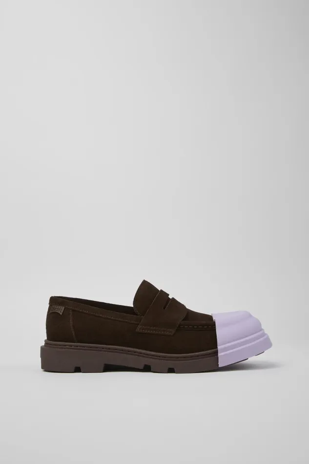 Men Camper Formal Shoes Junction Brown Nubuck Moccasin Men Camper Formal Shoes Junction Brown Nubuck Moccasin