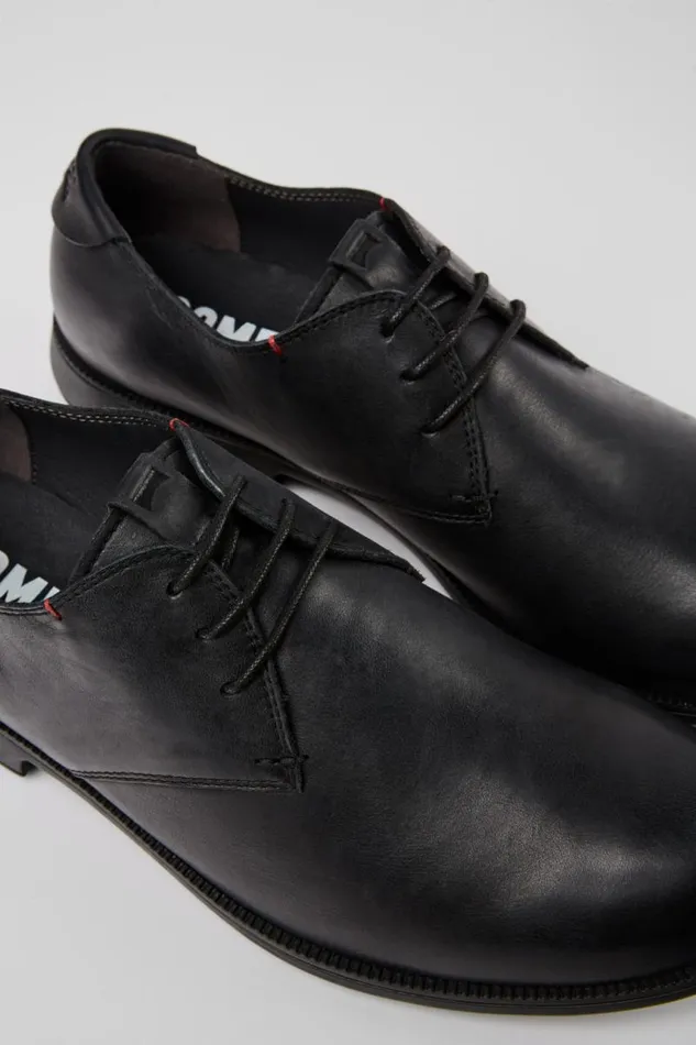 Men Camper Formal Shoes Mil Black Leather Laceup Shoes