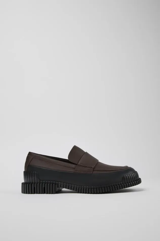 Men Camper Formal Shoes Pix Brownblack Leather Moccasin Men Camper Formal Shoes Pix Brownblack Leather Moccasin