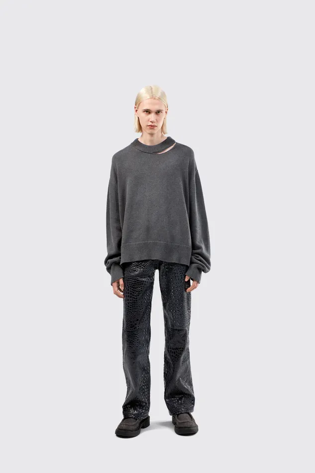 Men Camper Knit Melange Knit Sweater Gray Melange Knit Sweater Men Camper Knit Melange Knit Sweater Gray Melange Knit Sweater