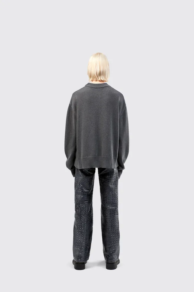 Men Camper Knit Melange Knit Sweater Gray Melange Knit Sweater Men Camper Knit Melange Knit Sweater Gray Melange Knit Sweater