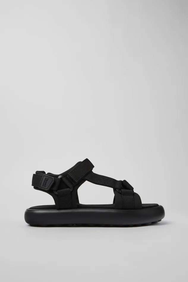 Men Camper Non Leather Shoes Pelotas Flota Black Textile Sandal Men Camper Non Leather Shoes Pelotas Flota Black Textile Sandal