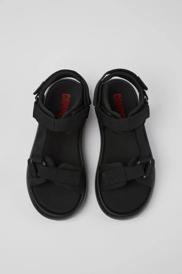 Men Camper Non Leather Shoes Pelotas Flota Black Textile Sandal Men Camper Non Leather Shoes Pelotas Flota Black Textile Sandal
