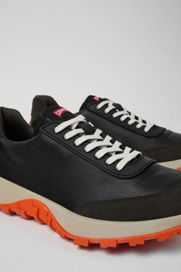 Men Camper Sneakers Drift Trail VIBRAM Black Textile And Nubuck Sneakers