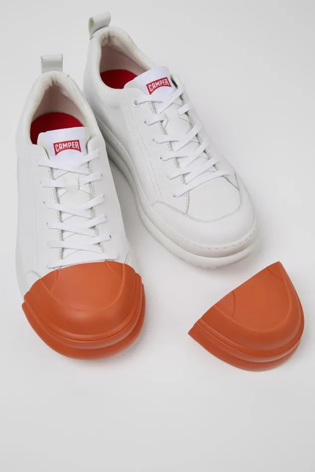 Men Camper Sneakers Junction Runner White Leather Sneakers
