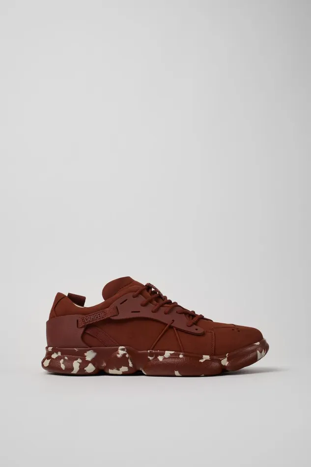 Men Camper Sneakers Karst Red Nubuck And Textile Sneakers