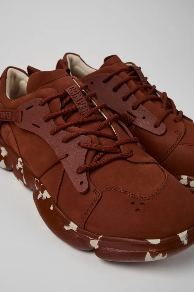 Men Camper Sneakers Karst Red Nubuck And Textile Sneakers Men Camper Sneakers Karst Red Nubuck And Textile Sneakers