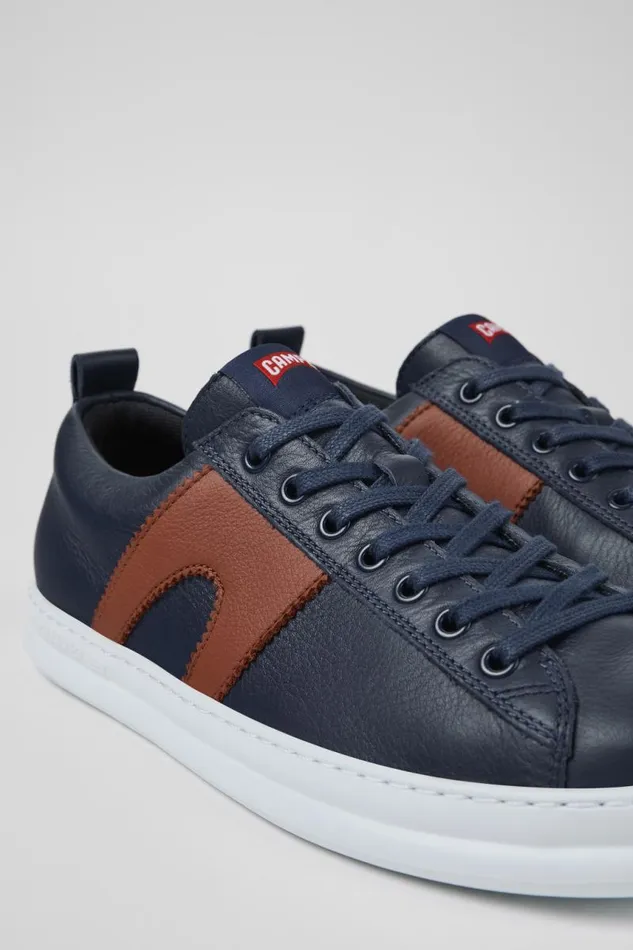 Men Camper Sneakers Runner Blue Leather Sneaker