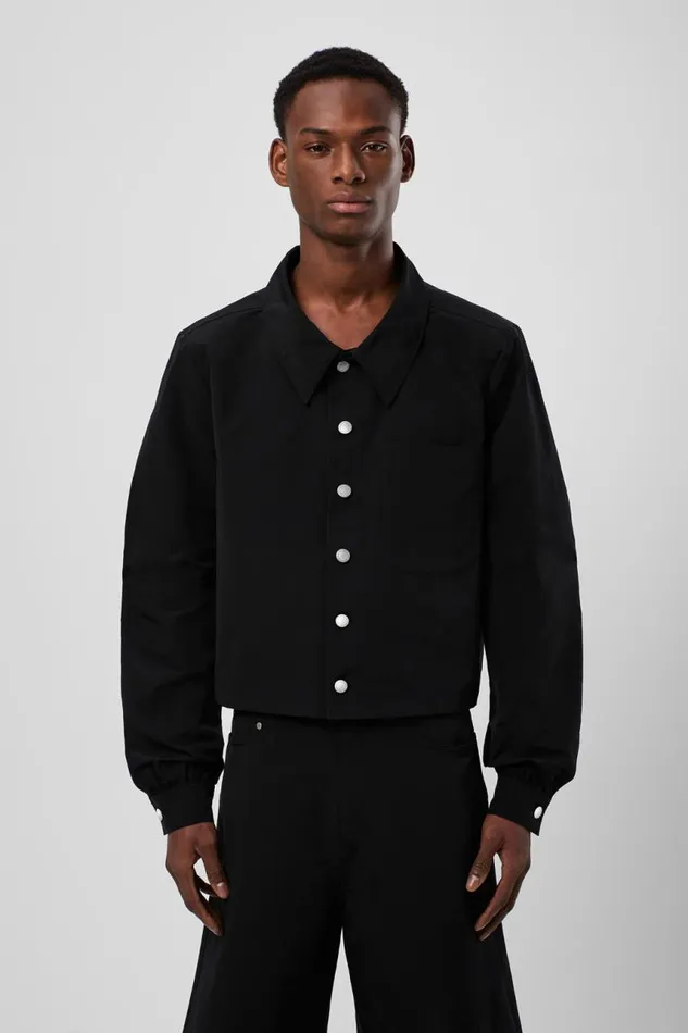 Men Camper Tops Tech Shirt Black CottonNylon Shirt