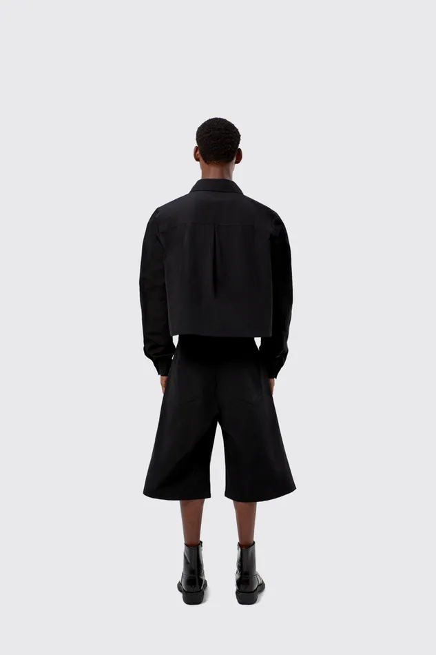 Men Camper Tops Tech Shirt Black CottonNylon Shirt Men Camper Tops Tech Shirt Black CottonNylon Shirt