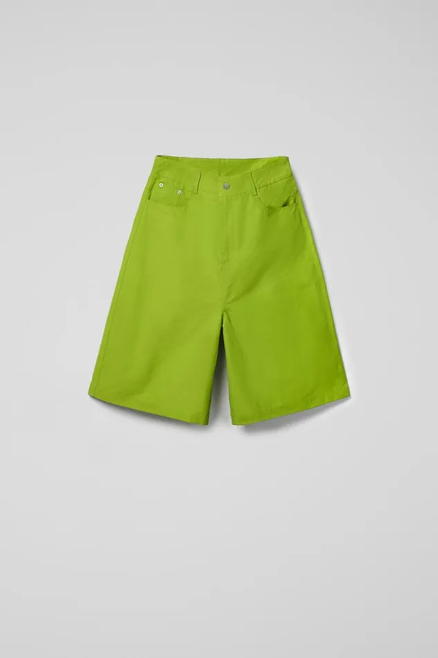 Men Camper TrousersandShorts Tech Shorts Green CottonNylon Shorts Men Camper TrousersandShorts Tech Shorts Green CottonNylon Shorts