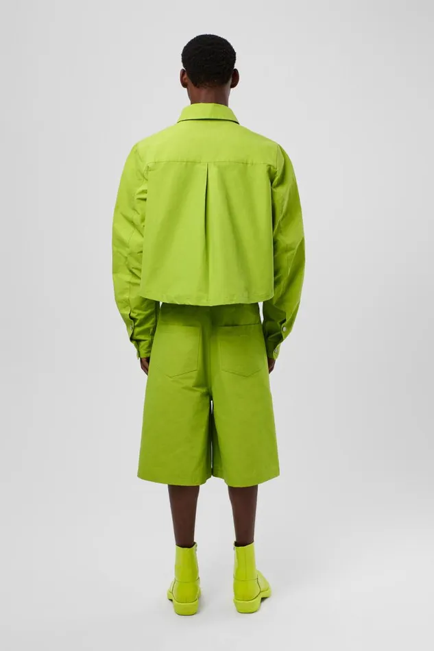 Men Camper TrousersandShorts Tech Shorts Green CottonNylon Shorts Men Camper TrousersandShorts Tech Shorts Green CottonNylon Shorts