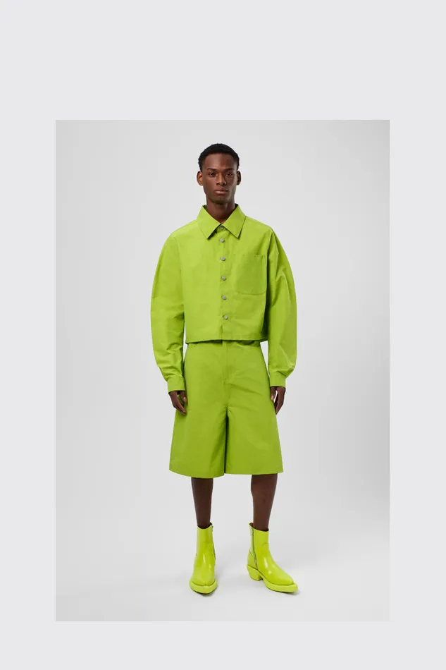 Men Camper TrousersandShorts Tech Shorts Green CottonNylon Shorts Men Camper TrousersandShorts Tech Shorts Green CottonNylon Shorts