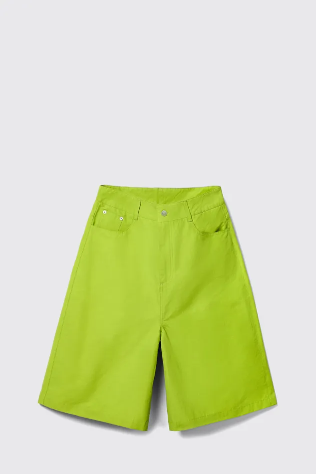 Men Camper TrousersandShorts Tech Shorts Green CottonNylon Shorts Men Camper TrousersandShorts Tech Shorts Green CottonNylon Shorts
