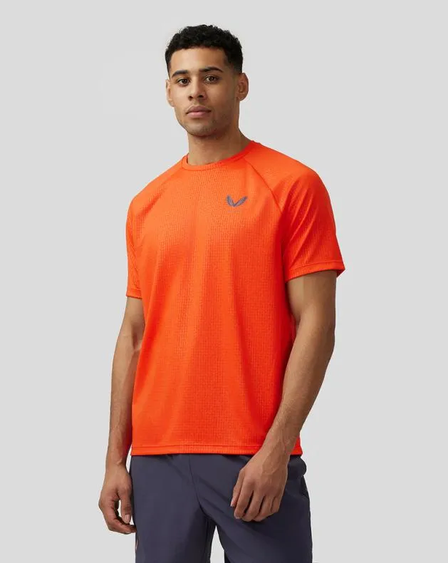 Men Castore Tops Adapt Short Sleeve Printed T Shirt 8211 Orange