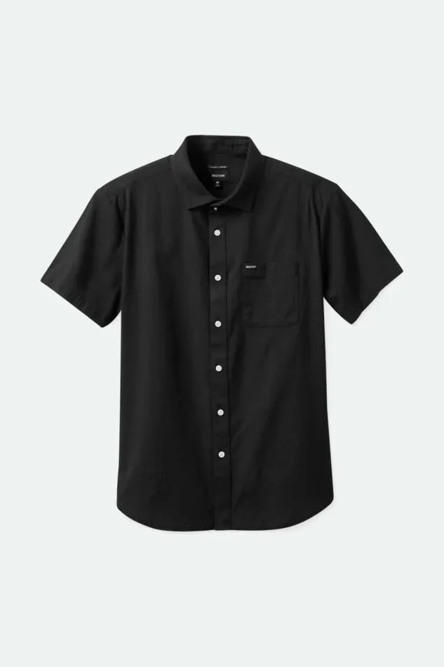 Men Charter Oxford SS Shirt Black Brixton Button Ups