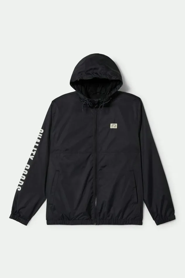 Men Claxton Woodburn Lightweight Jacket Black Brixton Jackets