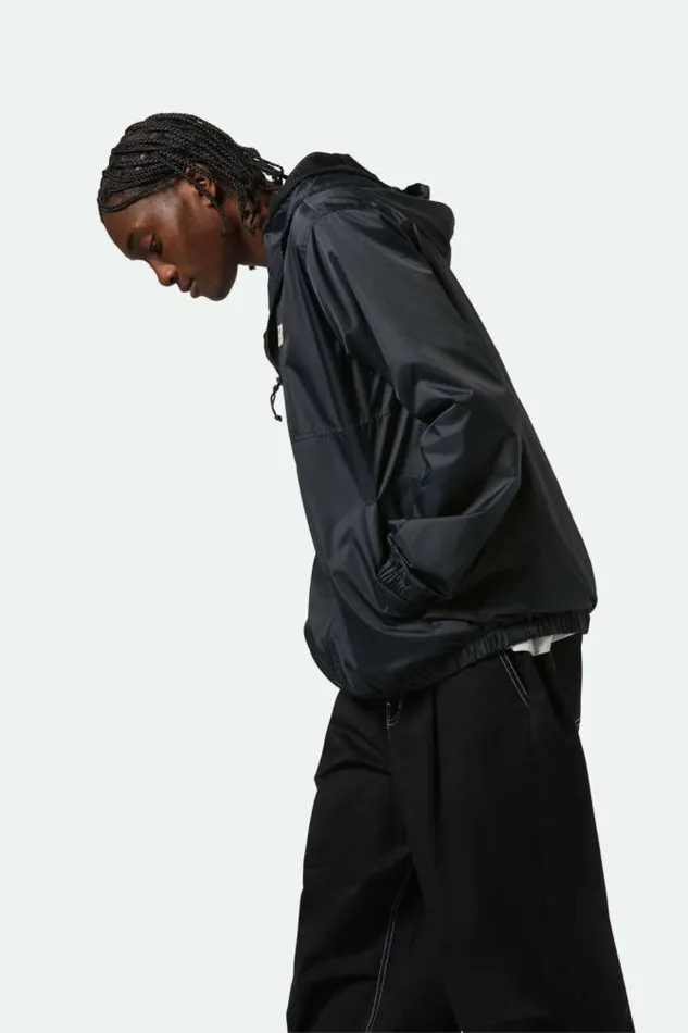 Men Claxton Woodburn Lightweight Jacket Black Brixton Jackets