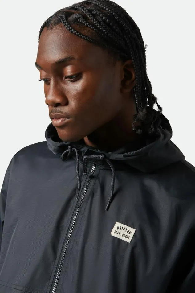 Men Claxton Woodburn Lightweight Jacket Black Brixton Jackets