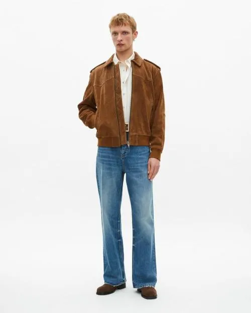 Men Coats and Jackets The Kooples Camel Suede Jacket Camel