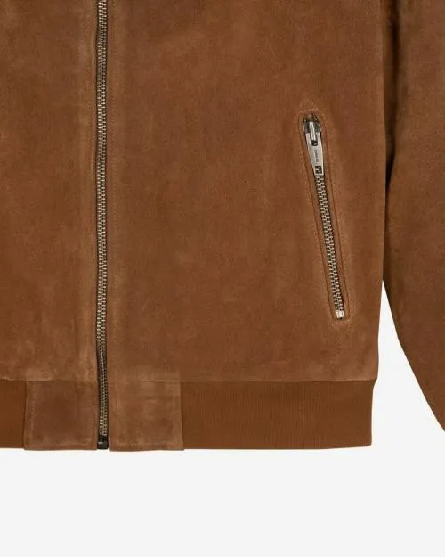 Men Coats and Jackets The Kooples Camel Suede Jacket Camel