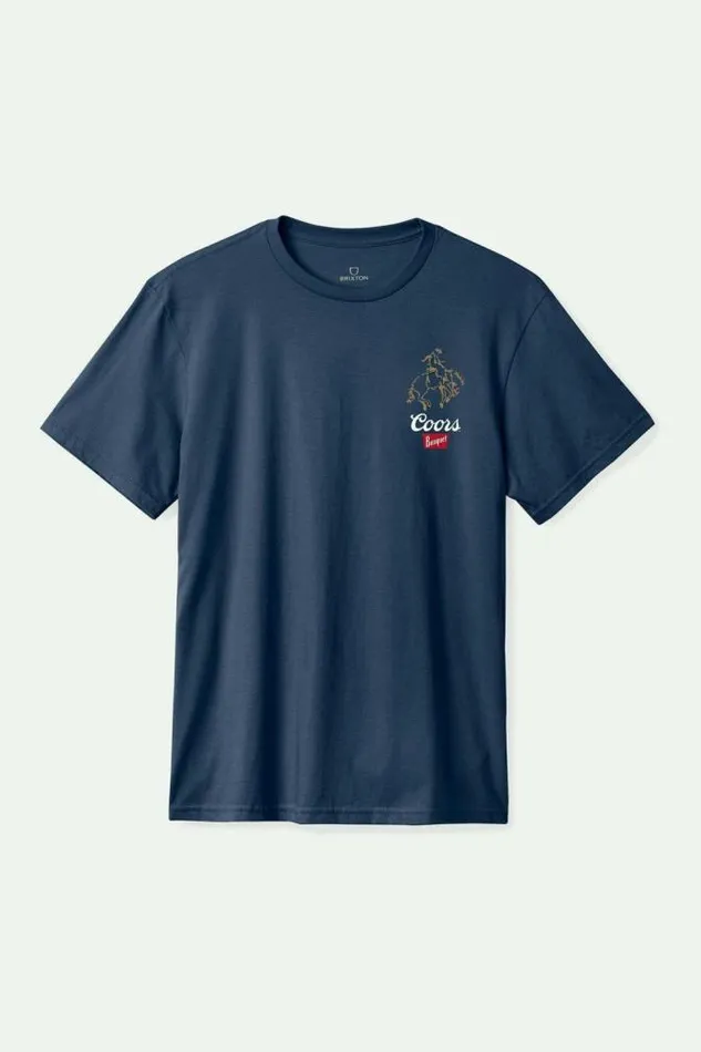 Men Coors Colt SS Standard TShirt Navy Brixton TShirts