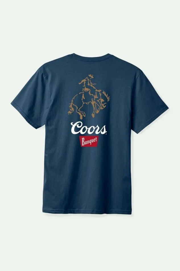 Men Coors Colt SS Standard TShirt Navy Brixton TShirts
