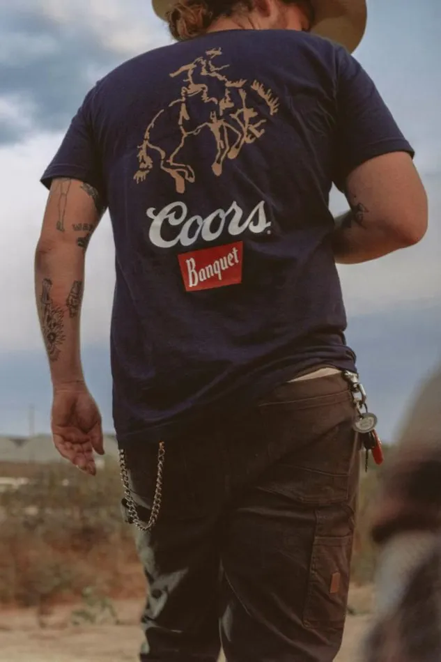 Men Coors Colt SS Standard TShirt Navy Brixton TShirts