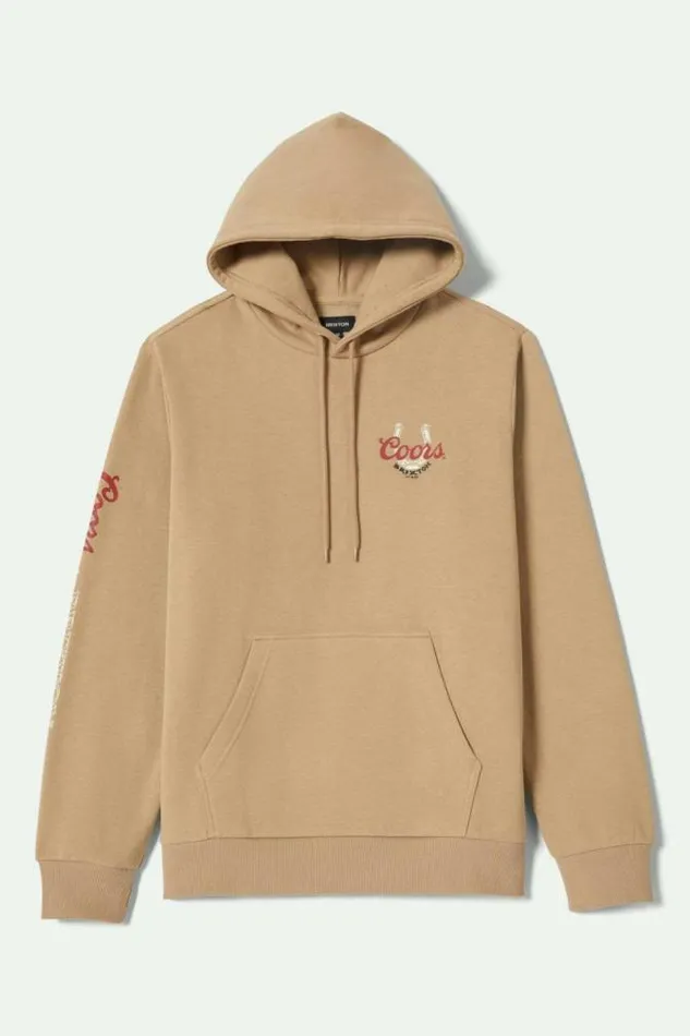 Men Coors Luck Hoodie Sand Brixton Sweatshirts and Hoodies