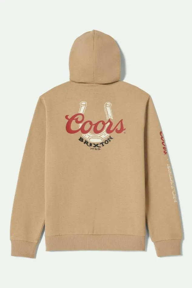 Men Coors Luck Hoodie Sand Brixton Sweatshirts and Hoodies