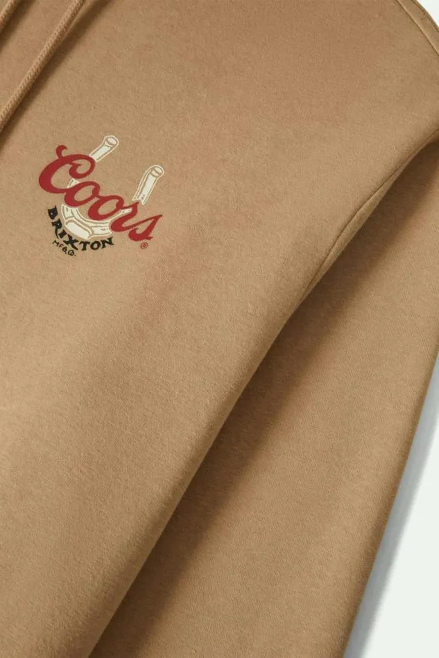 Men Coors Luck Hoodie Sand Brixton Sweatshirts and Hoodies