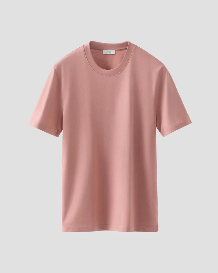 Men Crewneck TShirt Pink Eton TShirts Men Crewneck TShirt Pink Eton TShirts