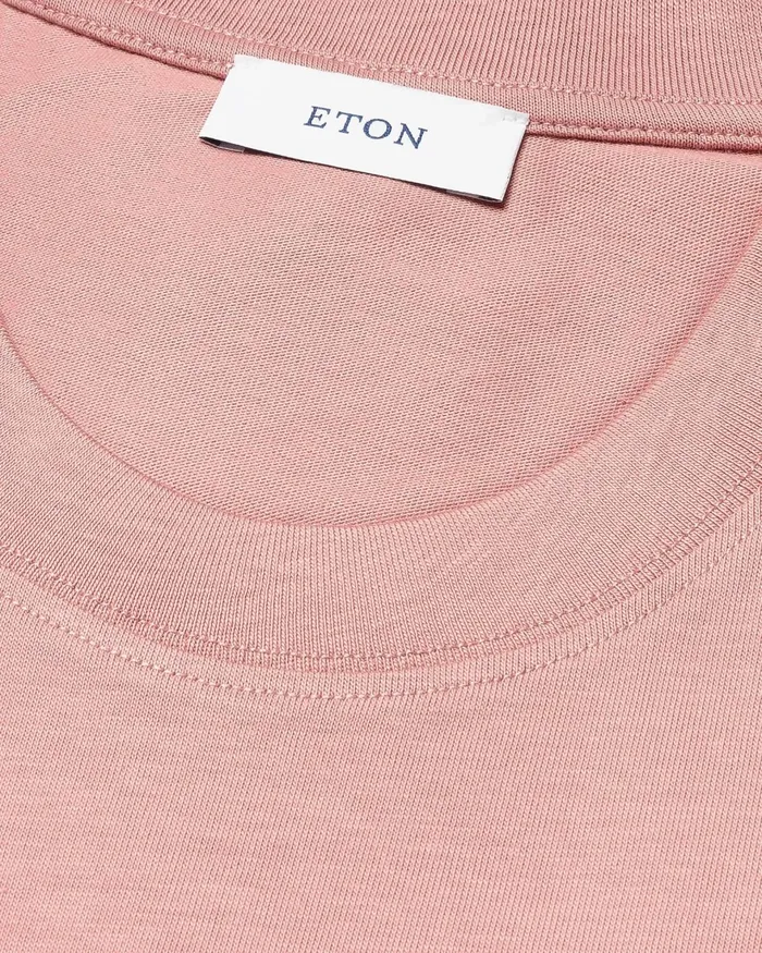 Men Crewneck TShirt Pink Eton TShirts Men Crewneck TShirt Pink Eton TShirts