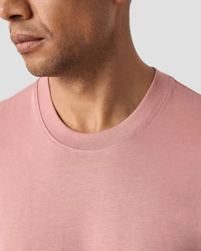 Men Crewneck TShirt Pink Eton TShirts Men Crewneck TShirt Pink Eton TShirts