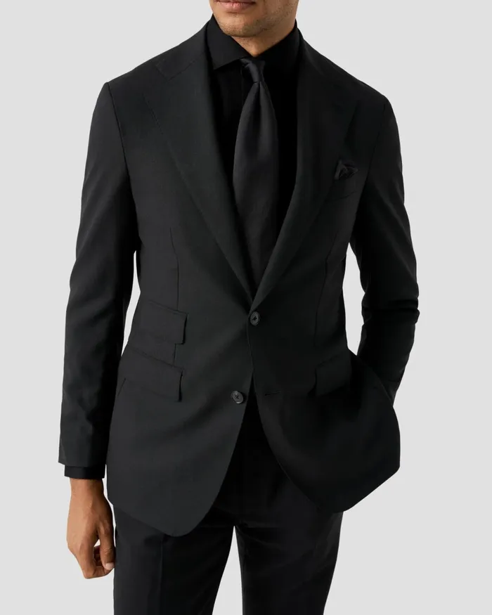 Men Filo Di Scotia Knitted Jaquard Shirt Black Eton Casual Shirts Men Filo Di Scotia Knitted Jaquard Shirt Black Eton Casual Shirts