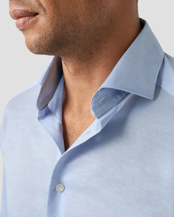 Men Filo Di Scozia Shirt Blue Eton Casual Shirts Men Filo Di Scozia Shirt Blue Eton Casual Shirts