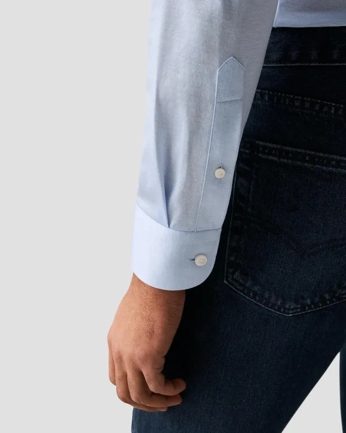 Men Filo Di Scozia Shirt Blue Eton Casual Shirts Men Filo Di Scozia Shirt Blue Eton Casual Shirts