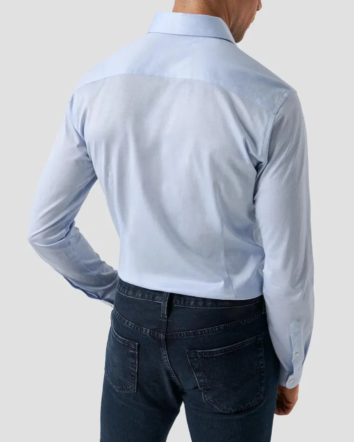 Men Filo Di Scozia Shirt Blue Eton Casual Shirts Men Filo Di Scozia Shirt Blue Eton Casual Shirts