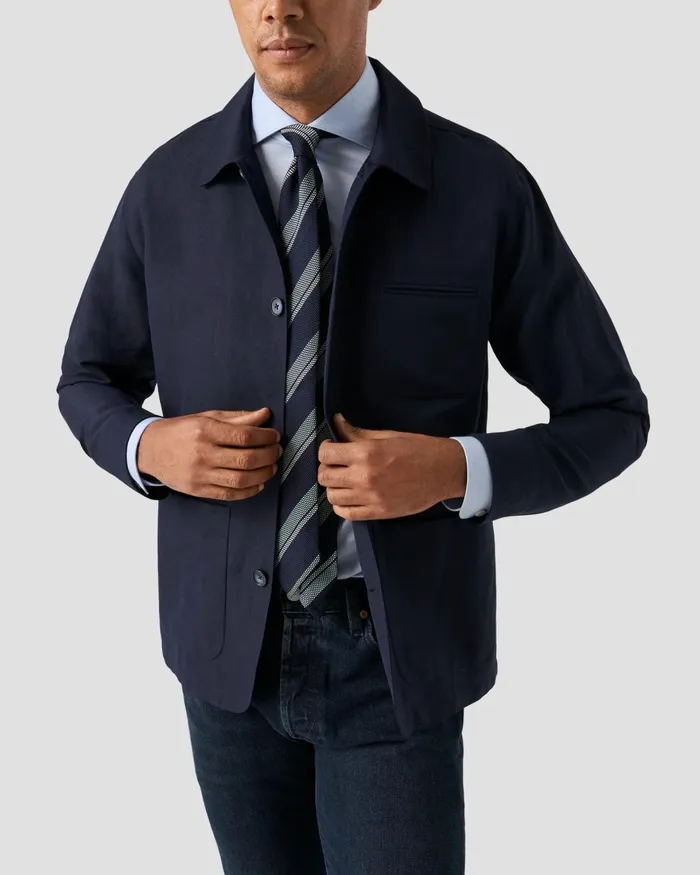 Men Filo Di Scozia Shirt Blue Eton Casual Shirts Men Filo Di Scozia Shirt Blue Eton Casual Shirts