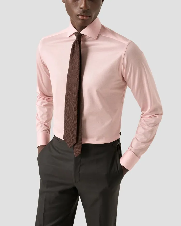 Men Filo Di Scozia Shirt Pink Eton Dress Shirts Men Filo Di Scozia Shirt Pink Eton Dress Shirts
