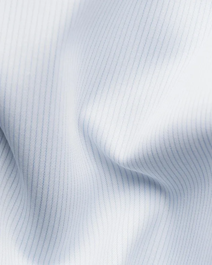 Men Fine Striped Twill Shirt Blue Eton Dress Shirts Men Fine Striped Twill Shirt Blue Eton Dress Shirts