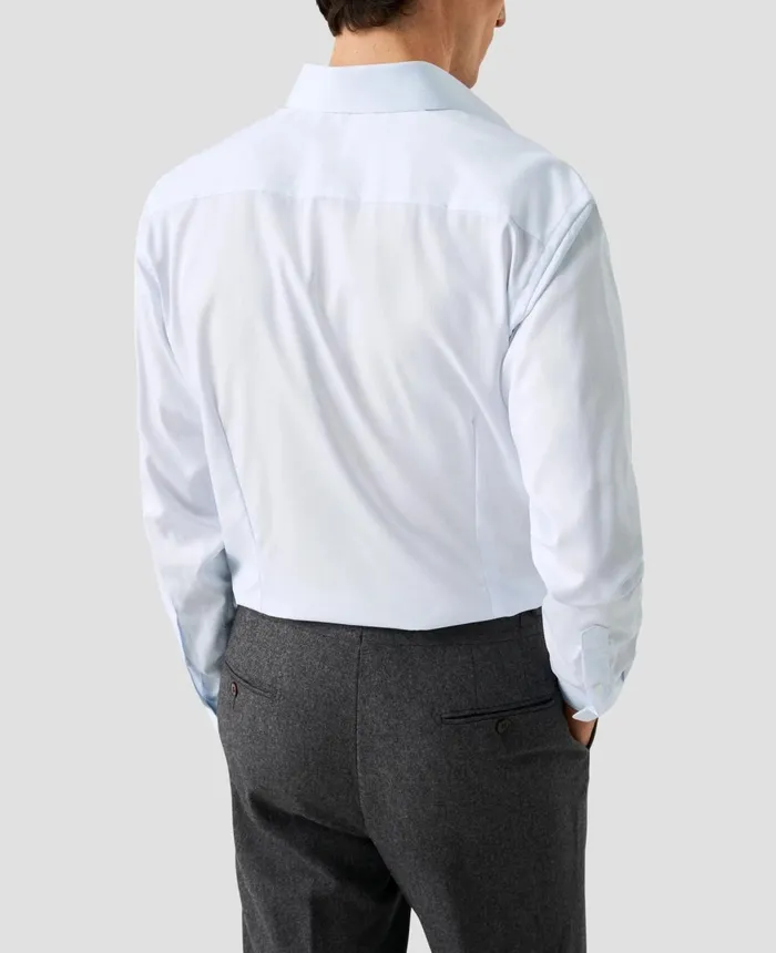 Men Fine Striped Twill Shirt Blue Eton Dress Shirts Men Fine Striped Twill Shirt Blue Eton Dress Shirts