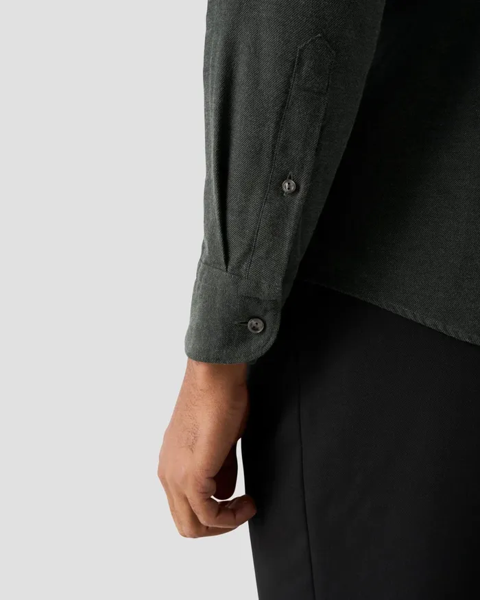 Men Flannel Shirt Green Eton Casual Shirts Men Flannel Shirt Green Eton Casual Shirts