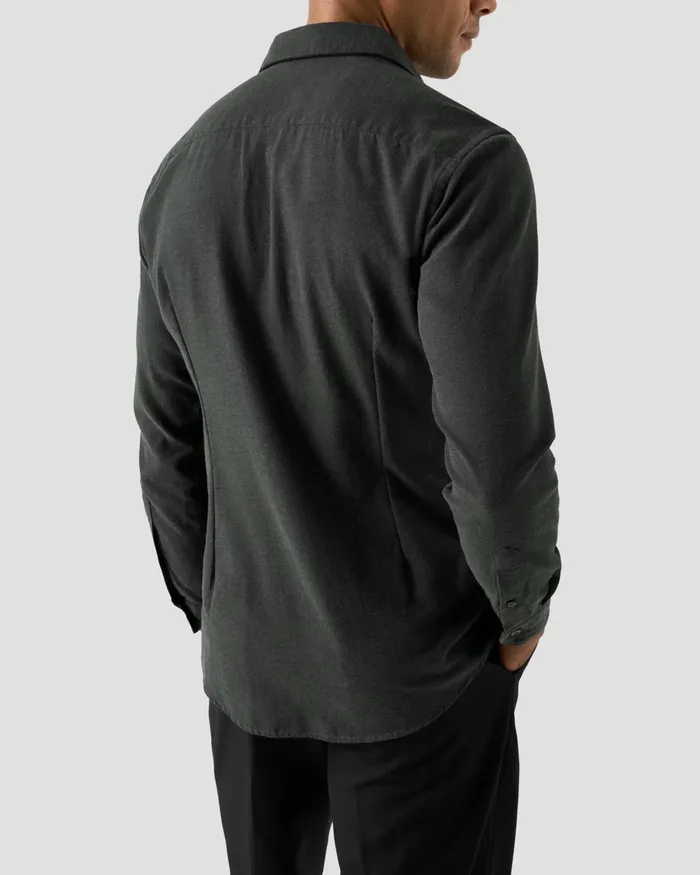 Men Flannel Shirt Green Eton Casual Shirts Men Flannel Shirt Green Eton Casual Shirts