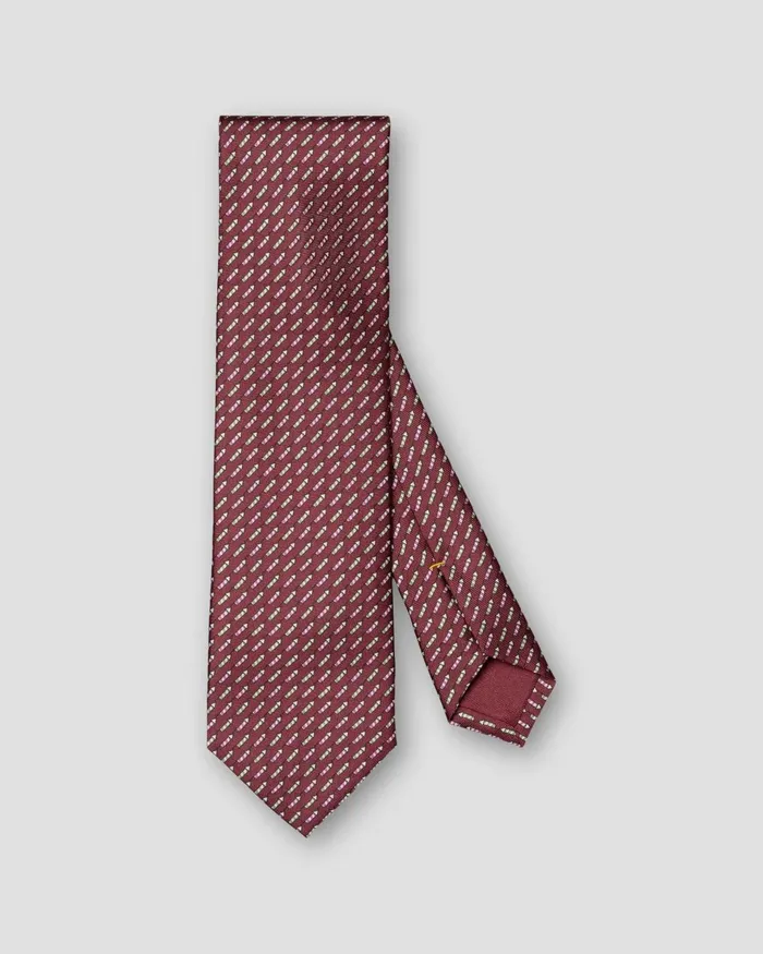 Men Geometric Woven Silk Tie Red Eton Ties Men Geometric Woven Silk Tie Red Eton Ties